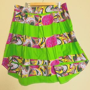 Handmade pink and green high-low skirt size 1X